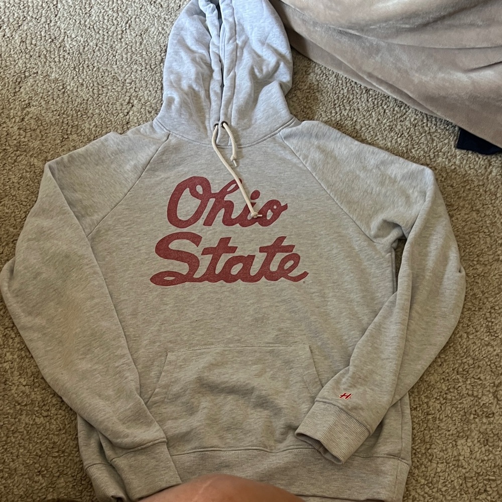 HOMAGE Gray Hoodie with Red Logo